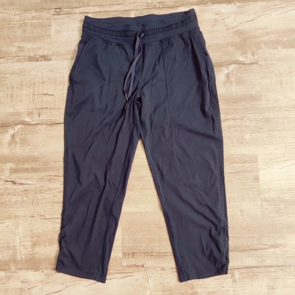 Lululemon Studio Dance Navy Blue Unlined Active Pants Women's Sz 10
